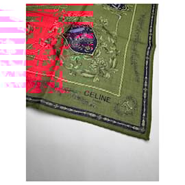 Céline-CELINE Scarves T.  Silk-Red
