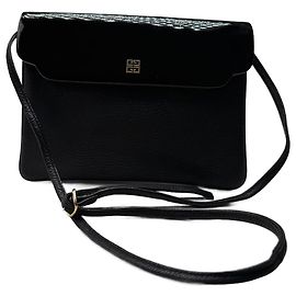 Sac en cuir verni Givenchy 4G vintage noir Noir