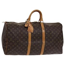 Louis Vuitton-LOUIS VUITTON Monogram Keepall 55 Boston Bag M41424 LV Auth EC039-Monogram