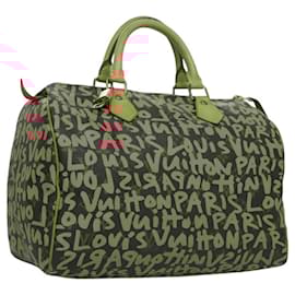 Louis Vuitton-LOUIS VUITTON Monogram Graffiti Speedy 30 Hand Bag Pink M93704 LV Auth 115047A-Pink,Monogram