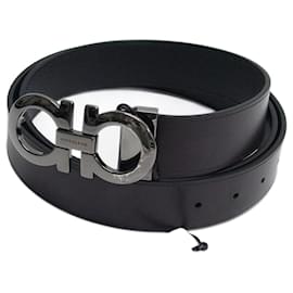 Salvatore Ferragamo-Salvatore Ferragamo Reversible Belt-Black,Dark brown