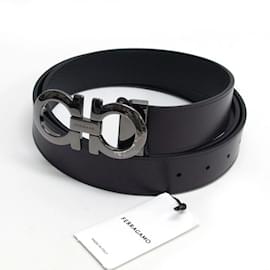 Salvatore Ferragamo-Salvatore Ferragamo Reversible Belt-Black,Dark brown