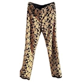Chanel-Chanel 7K$ Paris / Rome Embroidered Trouser 36 FR-Black
