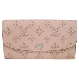 Louis Vuitton-Louis Vuitton Long Wallet in Pink Mahina Leather-Pink,Other