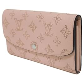 Louis Vuitton-Louis Vuitton Long Wallet in Pink Mahina Leather-Pink,Other