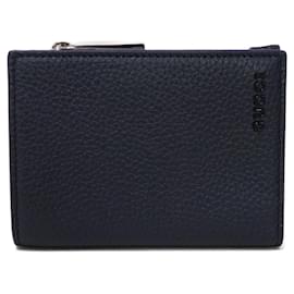 Gucci-Gucci Bi-Fold Wallet in Dark Blue Leather-Navy blue,Dark blue