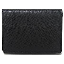 Louis Vuitton-Louis Vuitton Taiga Leather Card Case-Black