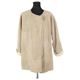 Max & Moi-Suede coat-Beige