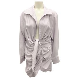 Vestido mini Bahia com decote profundo de Jacquemus Lilac Grey L'Annee 97 Roxo