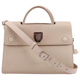 Dior-Christian Dior Grained Calfskin Medium Diorever Flap in Beige-Beige