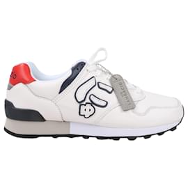 Autre Marque-Sangaccio Leather Tricolor 7th Anniversary Commemorative Model Sneakers in Size 42.5 EU-White