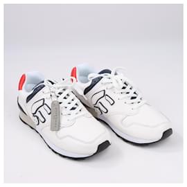 Autre Marque-Sangaccio Leather Tricolor 7th Anniversary Commemorative Model Sneakers in Size 42.5 EU-White