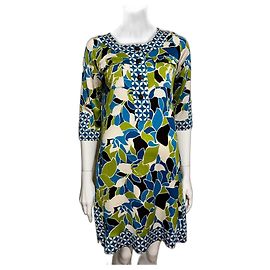 Diane Von Furstenberg Vestido de jersey de seda con estampado floral abstracto DvF Boswana Multicolor