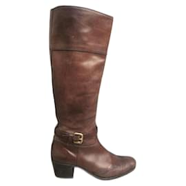 Prada leather boots brown Brown
