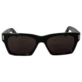 Saint Laurent-Saint Laurent SL 402 Square-Frame Sunglasses in Black Acetate-Black