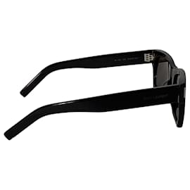 Saint Laurent-Saint Laurent SL 402 Square-Frame Sunglasses in Black Acetate-Black