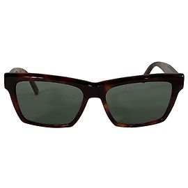 Occhiali da sole rettangolari tartaruga Saint Laurent in acetato marrone Altro