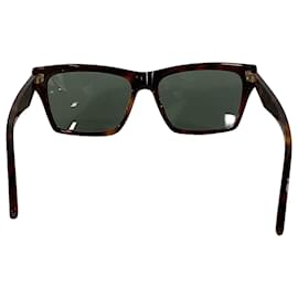 Saint Laurent-Saint Laurent Tortoiseshell Rectangular Sunglasses in Brown Acetate-Other