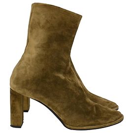 Les bottines Teatime de The Row en daim vert Vert