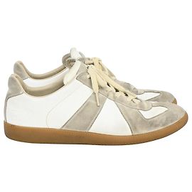 Maison Martin Margiela Baskets Replica Maison Margiela en cuir de veau blanc Blanc Écru