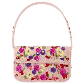 Bolsa de Ombro de Pérolas Tommy - Staud - Sintético - Rosa Rosa