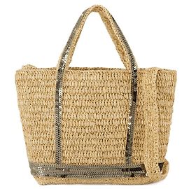 Borsa a Spalla Xs - Vanessa Bruno - Raphia - Khaki Verde Cachi