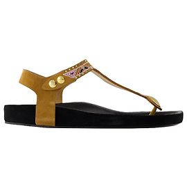 Sandali Enore - Isabel Marant - Pelle - Khaki Verde