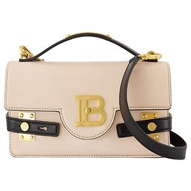 B-Buzz 24 Umhängetasche - Balmain - Leder - Neutral/Schwarz Weiß