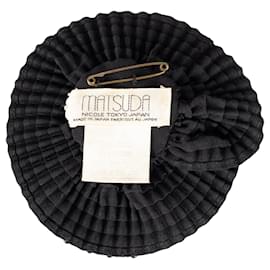 Autre Marque-Matsuda Beaded Flower Brooch - '00s-Black