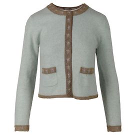 Suéter Moschino Cheap and Chic com detalhes em pérolas - Anos 90 Azul