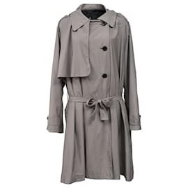 Joseph-Joseph Double-Breasted Trench Coat in Grey Cotton-Brown,Red