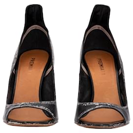 Autre Marque-Open Toe Pumps - '10s-Black