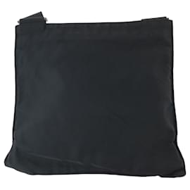 Prada-Prada Tessuto Triangle Logo Plate Shoulder Bag-Black