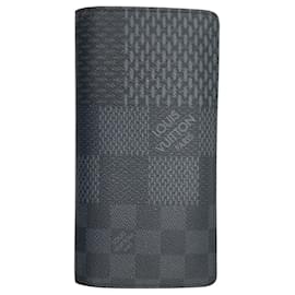 Louis Vuitton-Louis Vuitton Damier Graphite Long Wallet-Black