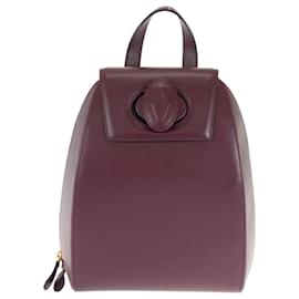 Cartier-Cartier Must Line Bordeaux Leather Backpack-Dark red