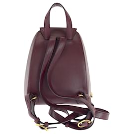 Cartier-Cartier Must Line Bordeaux Leather Backpack-Dark red