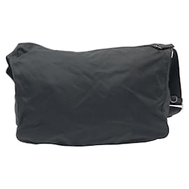 Prada-Prada Tessuto Triangle Logo Black Nylon Shoulder Bag-Black