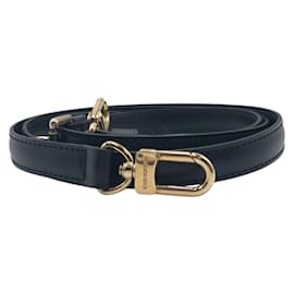 Louis Vuitton-Louis Vuitton Black Leather Shoulder Strap-Black