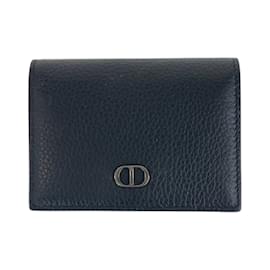 Christian Dior-Christian Dior Black Leather Business Card Case-Black