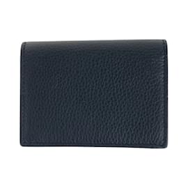 Christian Dior-Christian Dior Black Leather Business Card Case-Black