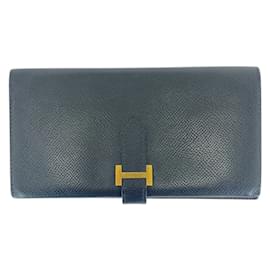 Hermès-Portefeuille Long Bearn Hermes en Noir-Noir