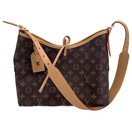 Louis Vuitton-Monogram Canvas CarryAll PM Hobo Shoulder Bag-Brown