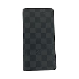 Louis Vuitton-Louis Vuitton Damier Graphite Long Wallet-Brown,Black