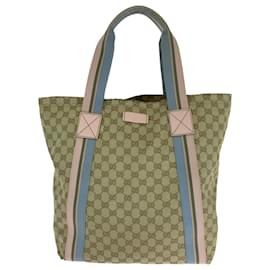 Gucci-Gucci GG Canvas Tote Bag-Pink,Blue,Beige