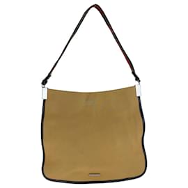 Gucci-Gucci Sherry Line Beige Camel Canvas Shoulder Bag-Beige,Camel