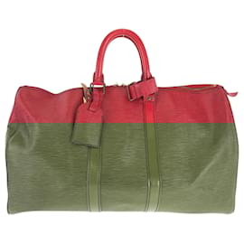 Louis Vuitton-Louis Vuitton Epi Keepall 45 Boston Bag-Red
