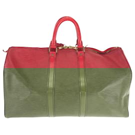 Louis Vuitton-Louis Vuitton Epi Keepall 45 Boston Bag-Red