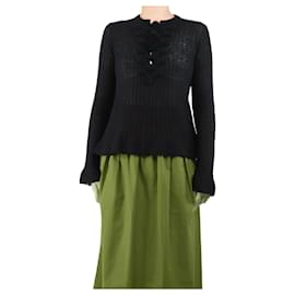 Ulla Johnson-Black alpaca-blend sweater - size S-Black