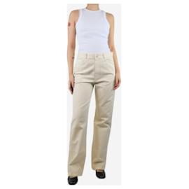 Nili Lotan-Ivory Mitchell straight-leg jeans - size UK 10-Cream