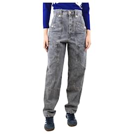 Isabel Marant Etoile-Grey barrel jeans - size UK 10-Grey